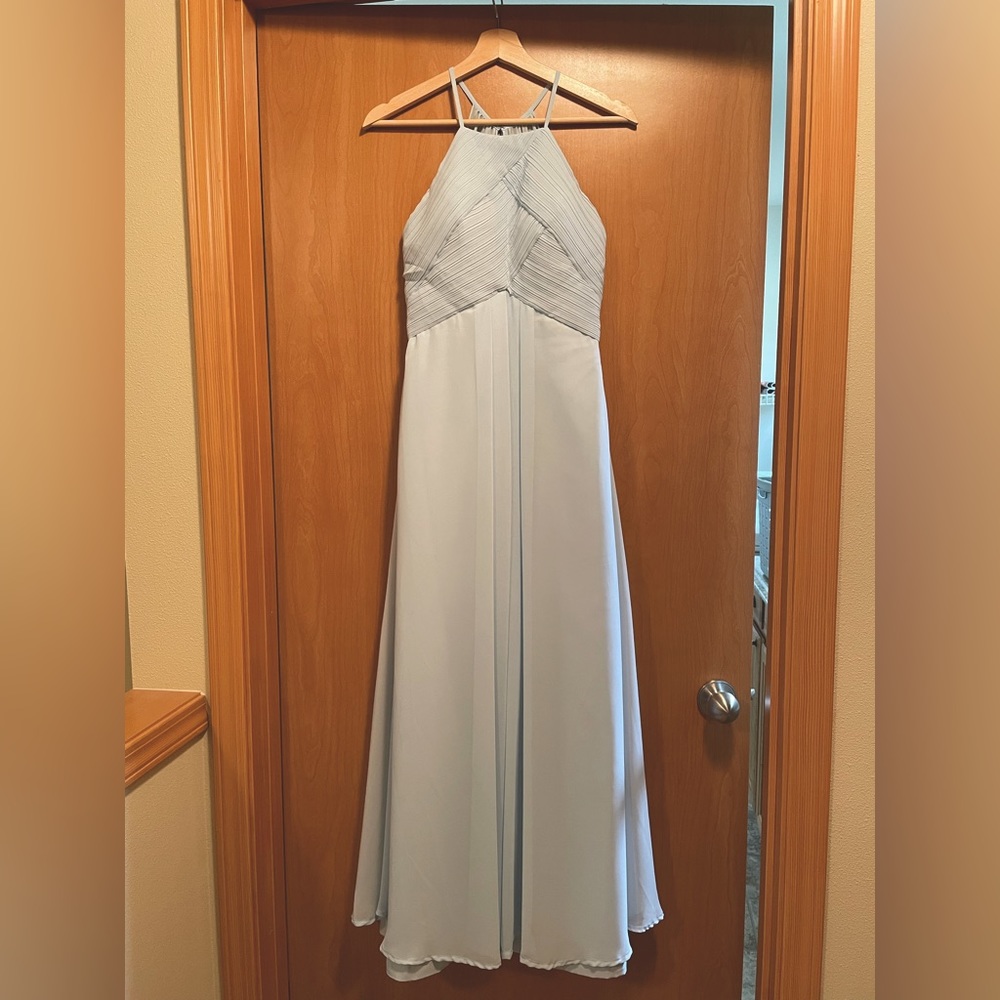 Bridesmaid dress, size 2, sky blue, strapless